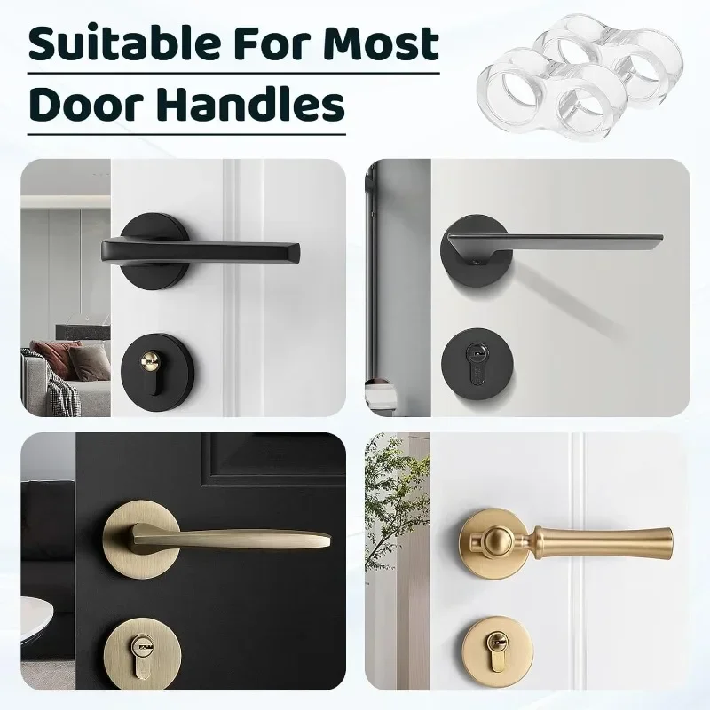 20/1Pcs Tür Stop Puffer PVC Stanzen-freies Türgriff Transparente Runde Wand Möbel Schutz Pad Tür anti-kollision Ringe