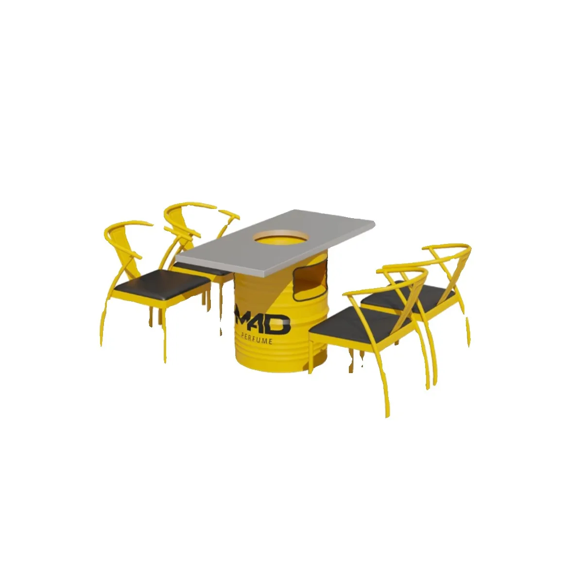 

Промышленный обеденный стол из нержавеющей стали и комбинация стульев, стол с горячим горшком, корейская версия, мебель для ресторана с барбекю