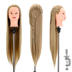 NEVERLAND 30 Zoll Mannequin Kopf mit Haar 75 cm Kopf Puppen Synthetische Mannequin Friseur Styling Ausbildung Kopf Frisuren