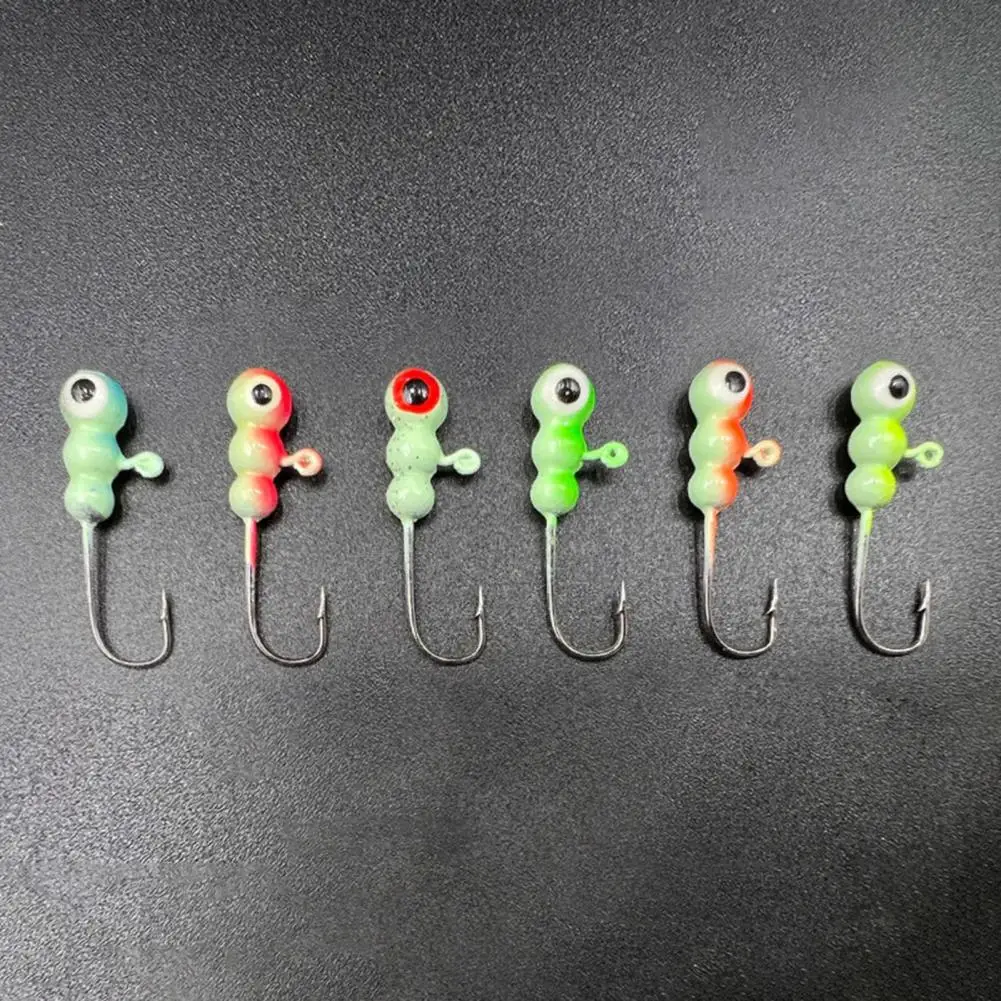 

Attractive Fish Bait 30pcs Glow Dark Fishing Lures Kit with Single Hook for Ice Fishing Crappie Panfish Sea Tackle Fishhook Set