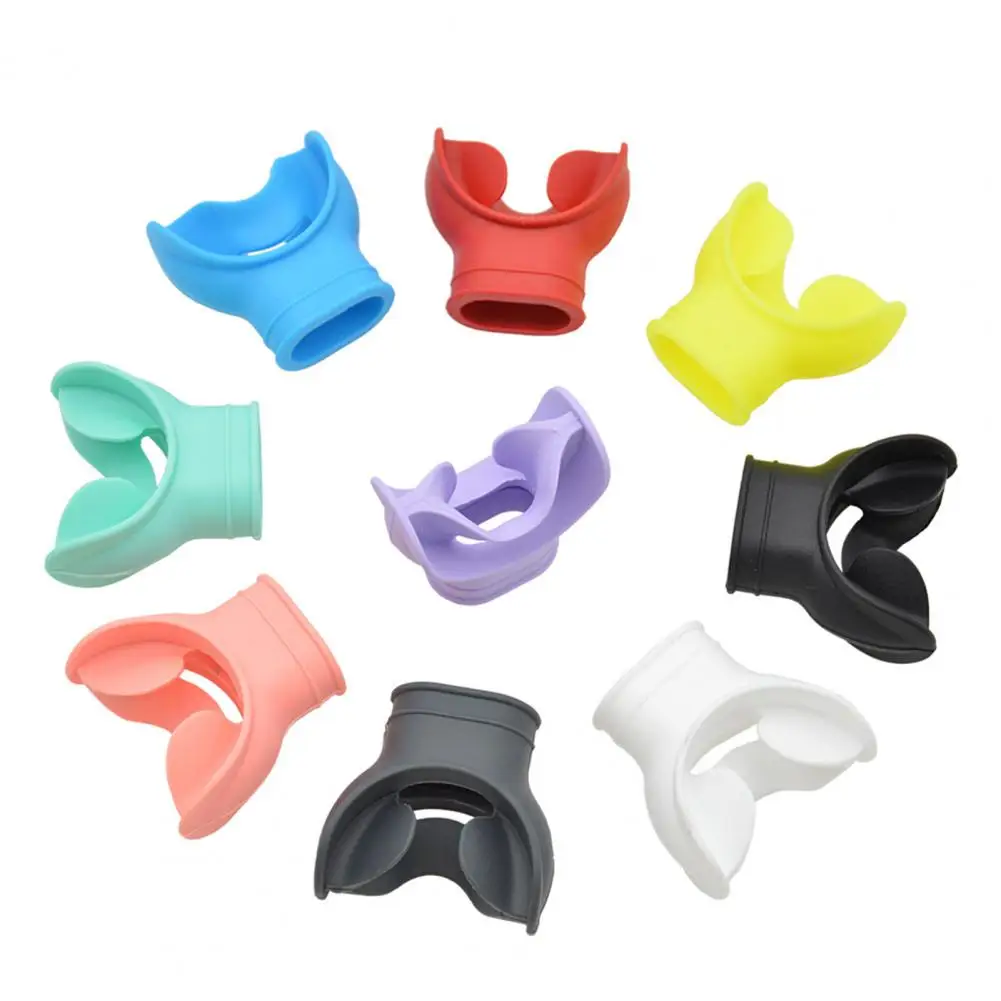 1 Set Diving Regulator Breathing Tube Mouthpiece Food Grade Silicone Scuba Diving Breathing Tube Bite Diving Mouthpiece with Tie