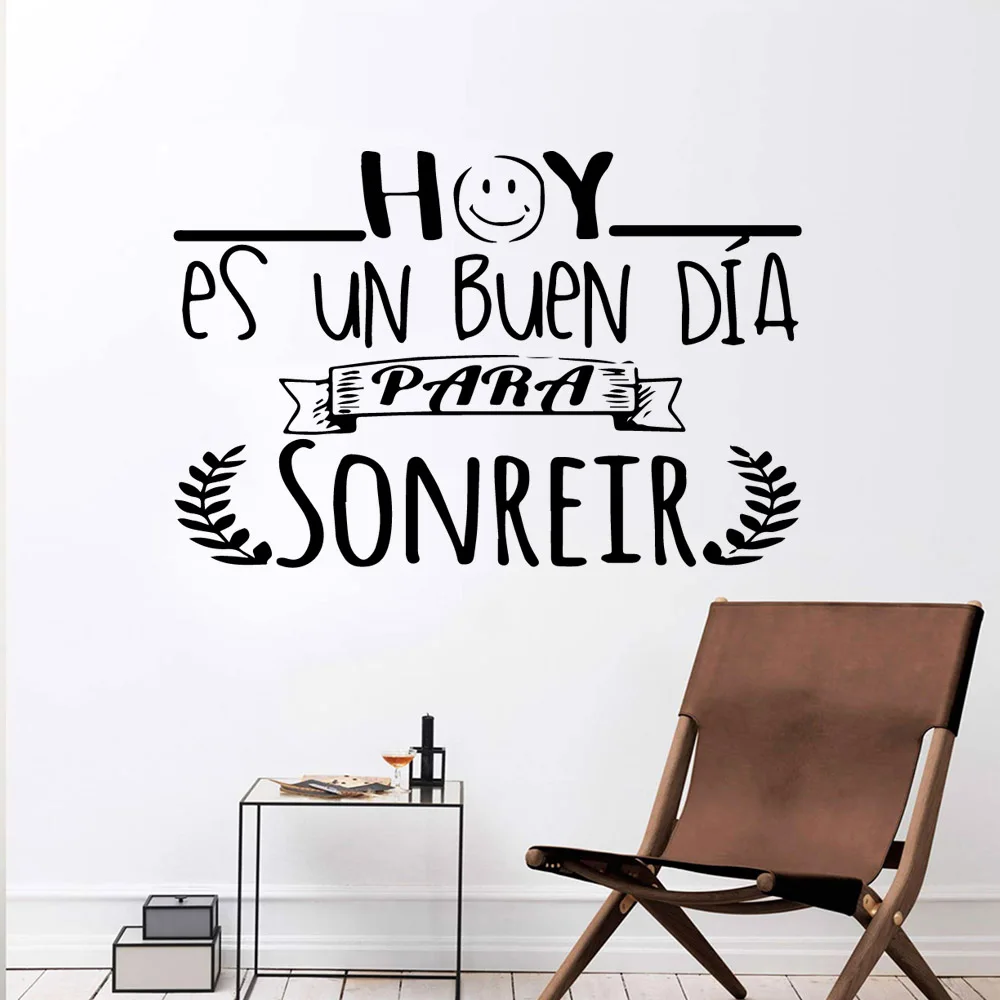 1 pc Hot sale funny spanish text wallsticker Decal Removable Vinyl Mural Poster Kids Room Nature Decor Decal Creative Stickers
