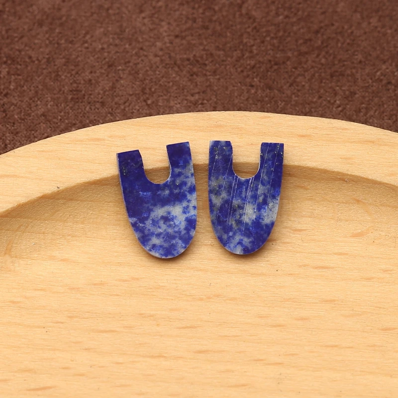 

Натуральный камень лазурит самородок в форме серьги бусины DIY модные ювелирные аксессуары идеальный подарок 14x10x2 мм 1,1 г
