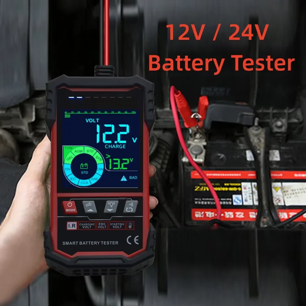 TOOLTOP ET2202 ET2201 Tester akumulatora samochodowego obciążenie akumulatora 12V 24V napięcie akumulatora wykrywanie rezystancji wewnętrznej