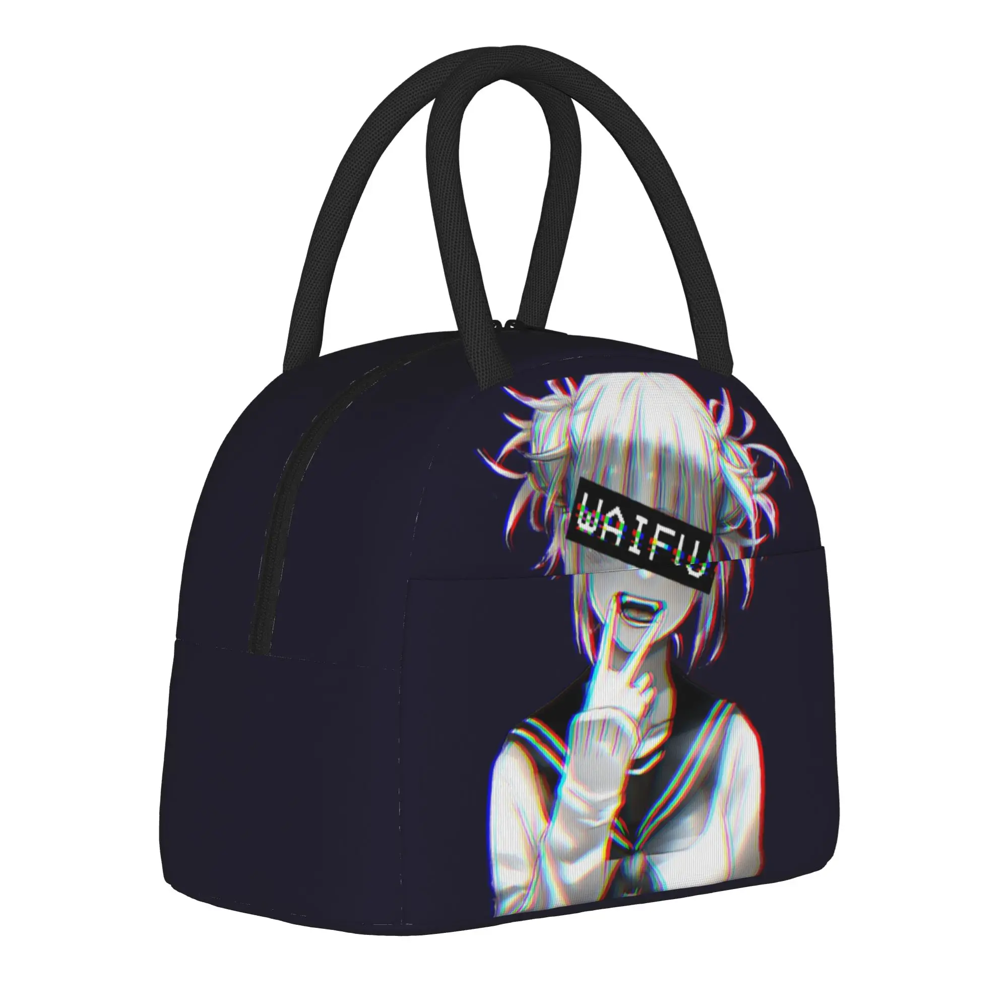 

Термосумка для обедов Toga Waifu, большая, с изображением Химико Тоги из Boku no MHA, контейнер для еды, сумка-холодильник, пляжная сумка для путешествий, сумка для продуктов