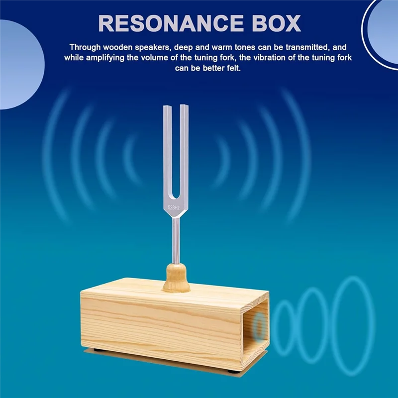 XSXS-528 Hz Tuning Fork With Resonance Box Tuning Forks For Chakra Resonance Tuning Fork