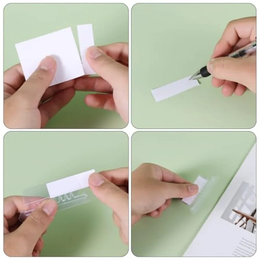 50pcs Folder Labels Transparent Clear Folder Labels Folder Labels Plastic Hanging Label Inserts File Folder Labels Tabs Organiz