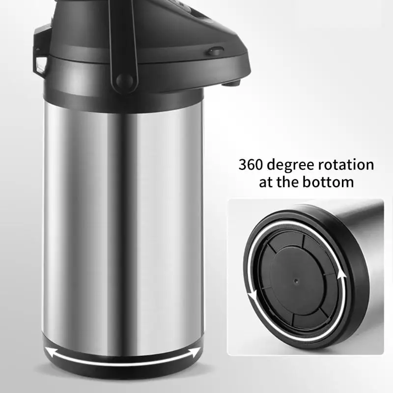 G6KF 1600ml Large Capacity Air Pressure Vacuum Flask Flasks Nonrust Steel Hot Water Carafes For Home Office Outdoor