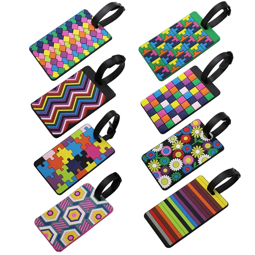

Free ShippingTravel Luggage Suitcase Labels ID Tags Business Card Holder, Set of 8