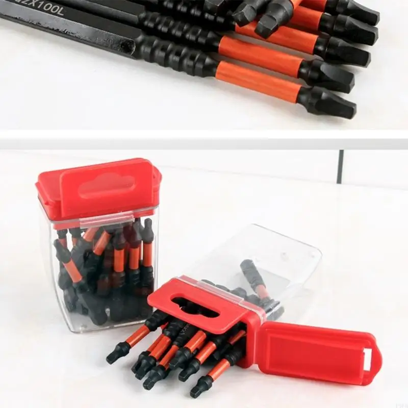 P9FB Precise Screwdriver Bits Anti Torques Waist Design Hardened Alloy Steel 50-150mm Multiple Sizes For Drilling