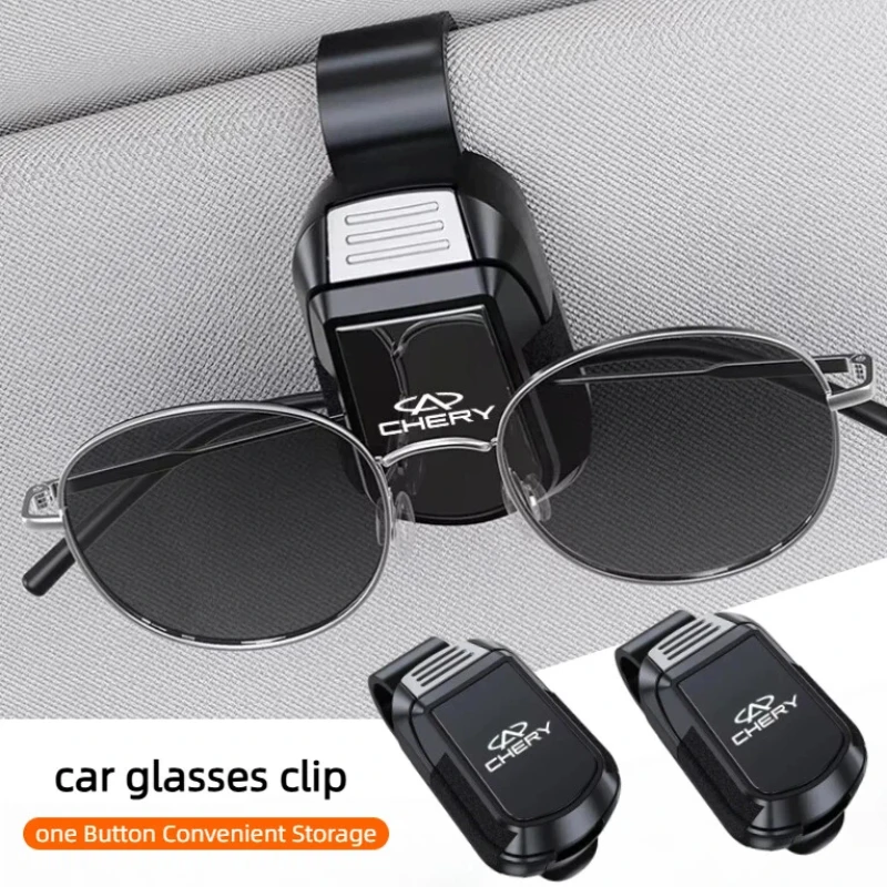 Car Sun Visor Glasses Storage Clip Sunglasses Holder Fit Chery Tiggo 8 9 7 5 5X 3X Arrizo 8 Fulwin T9 A8 T8 T10 T6 A9 E05 Omodas