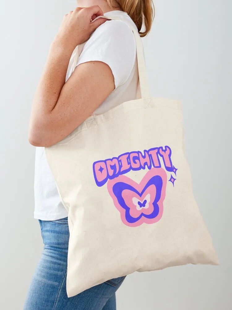 Réplica del bolso de mano OMIGHTY con diseño de mariposa, bolsas de compras reutilizables, bolsa para carrito de compras, bolso de mano para hombre