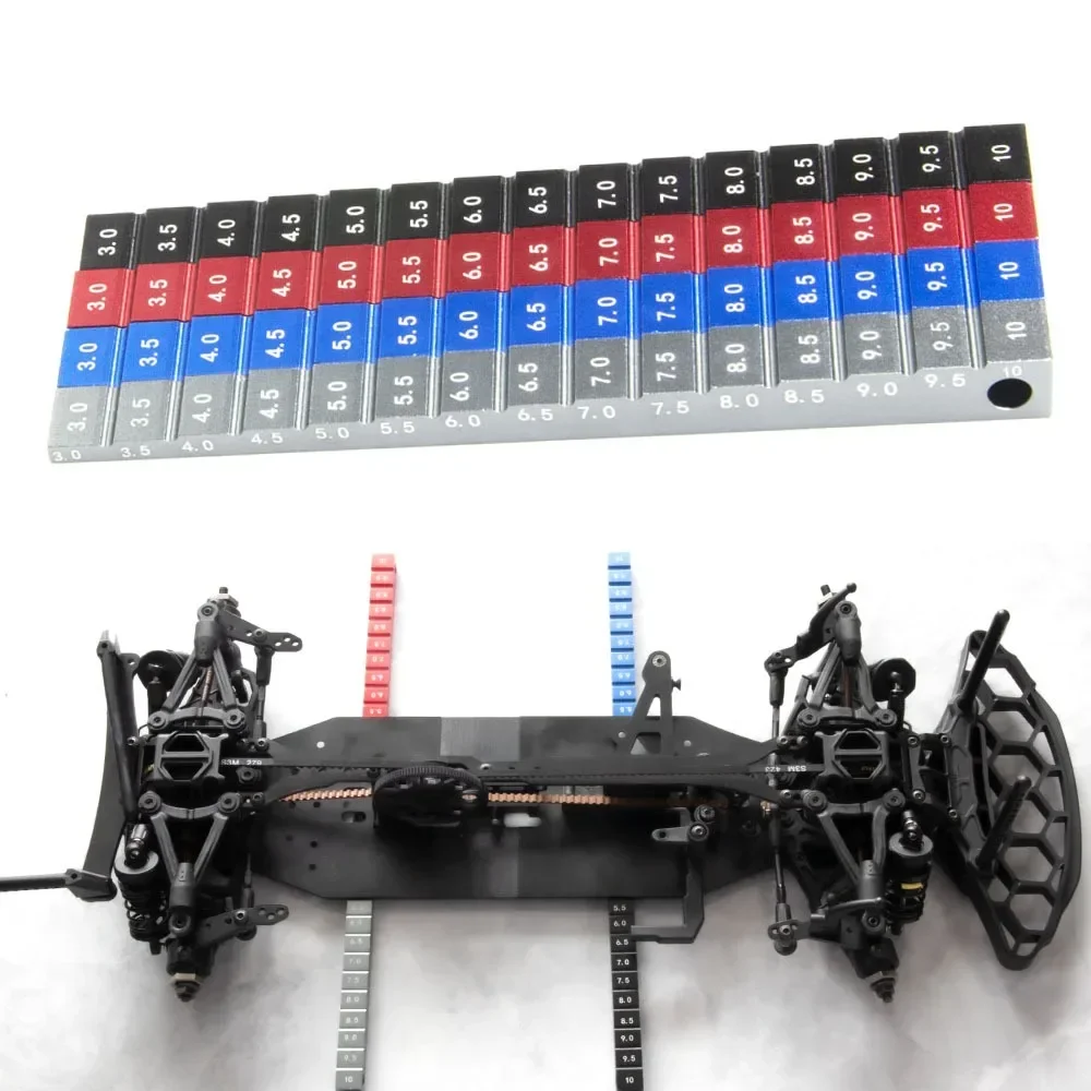 

Chassis Ride Height Gauge Aluminum Alloy 3‑10mm Rc Car Droop Gauge Accessories for 1/10 RC Drift Car