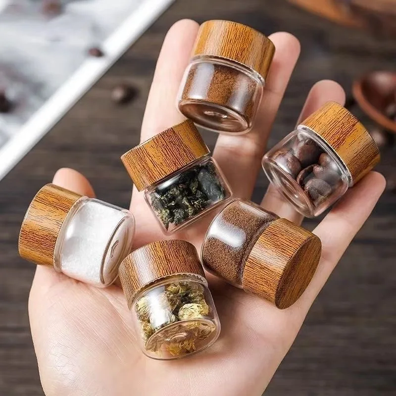 Mini-Glasversiegeltes Glas, Kaffeepulver in Lebensmittelqualität, Aufbewahrung von Goldbohnen, tragbarer Tee, kleine leere Flasche, praktisch und praktisch