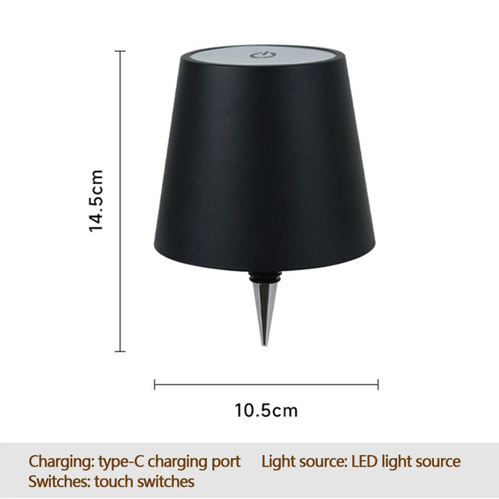 Wireless Bottle Lamp LED Wine Bottle Base Rechargeable Vases Led Light Battery Operated Bar Dining Mushroom Lamp Holder Decor