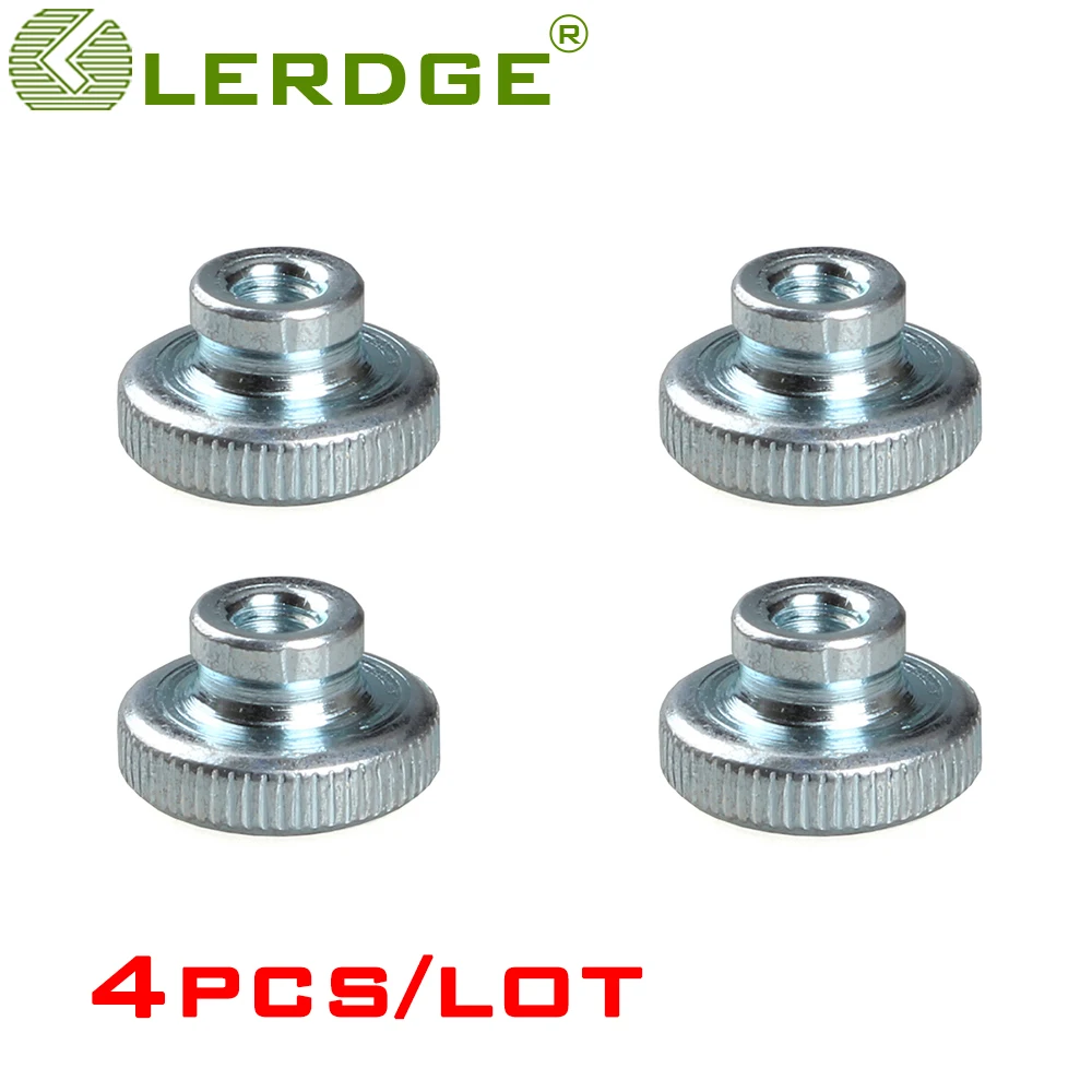 LERDGE 3D Printer Parts Heated Bed Leveling Nut M3 Butterfly Screws Nuts Knob Z-axis Platform Calibration Accessories 4pcs/lot