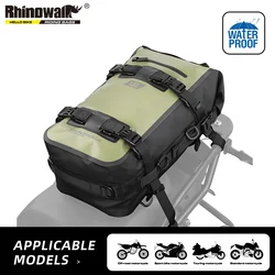 Rhinowalk Motorcycle Back Seat Bag Rainproof 8L/15L /30L Motor Saddle Pannier Bag Motorbike Tail Bag Outdoor Luggage Dry