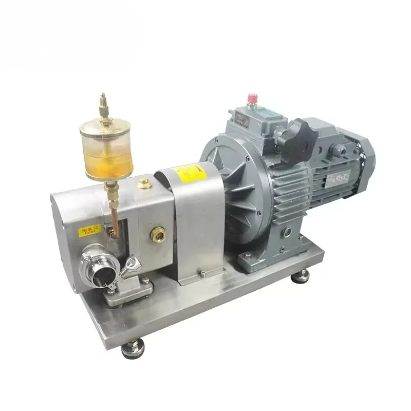 Hot salesStainless Steel Cam Rubber Rotary Lobe Pump Cream Transfer Gear Pump With Insulation