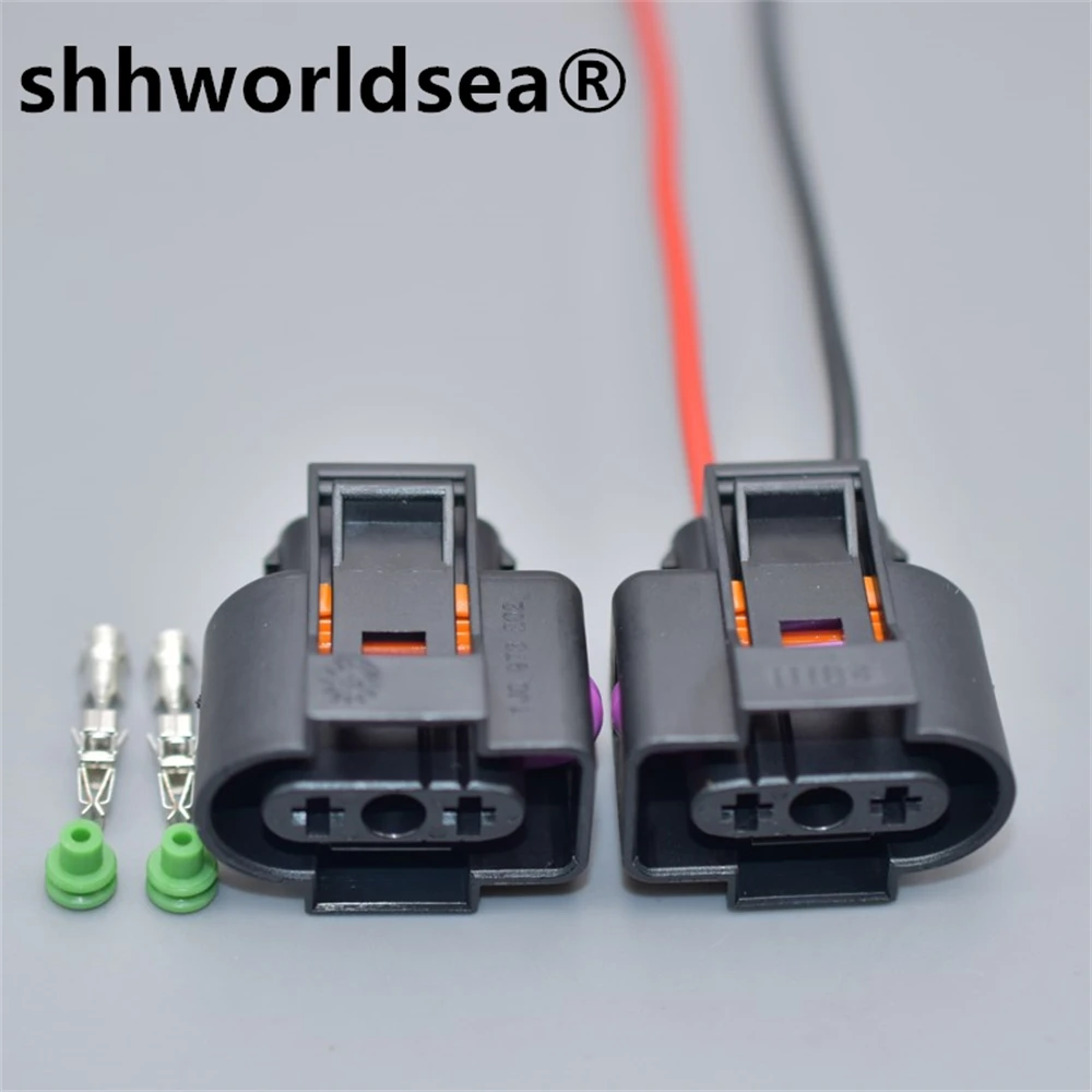 shhworldsea 2 Pin Washer Fluid Sensor Plug Coolant Tank Reservoir Sensor Connector For Audi VW Jetta Golf 1J0 973 202 1J0973202