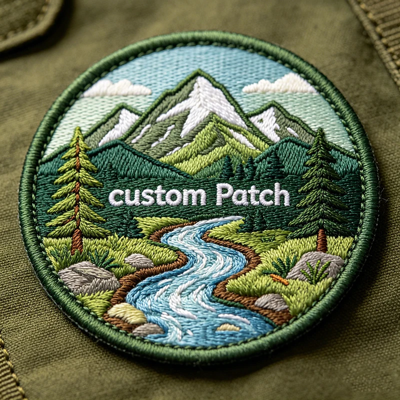 Make Your Own Personalized Logo Patch – For Backpacks Iron-On Hook Loop Fastener. Design Custom Embroidered Badges