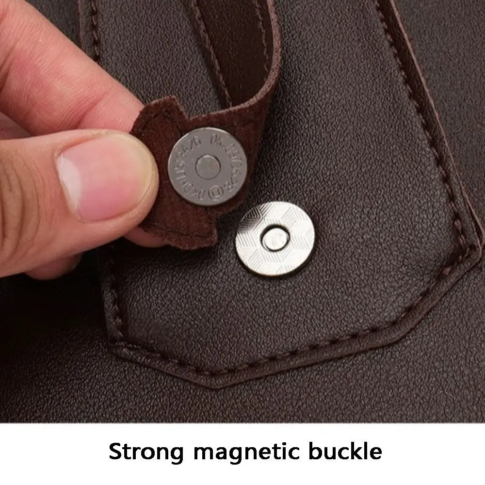 

Leather Strap Underarm Strap Wallet Pocket Luxury Double Hidden Pocket Mobile Phone Purse Anti-Theft Vest Bag