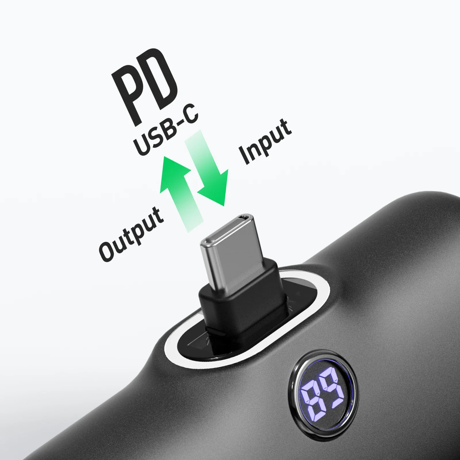 iWALK USB - C Power Bank | 18W PD Fast Charge | Built - in Plug | Mini Portable | LED Display | For Phones/VR/Earbuds