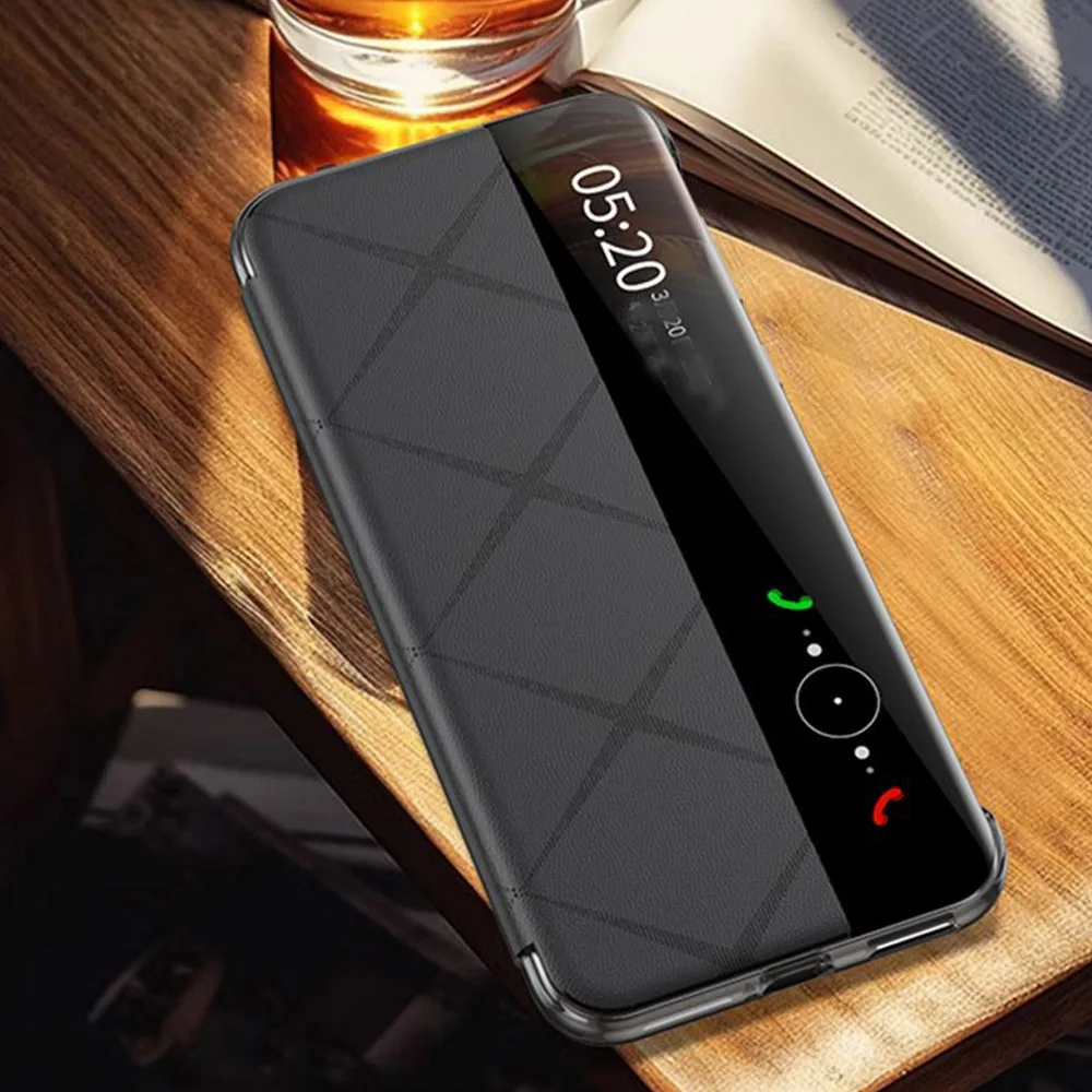 Oryginalne skórzane etui do Huawei Pura 90 Pro, etui Pura 90S Pro Max, inteligentne etui z klapką do Pura90, etui z okienkiem do ochrony telefonu. — zdjęcie produktu 3