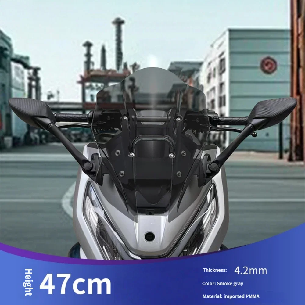 For 150SC Upgrade Raised Adjustable Windshield Front Glass Mirror Forward Windproof Kit