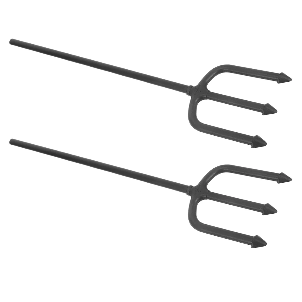 

2Pcs Black Fork Prop Halloween Decoration Halloween Ornament Cosplay Demon Accessories Stage Performance Supplies