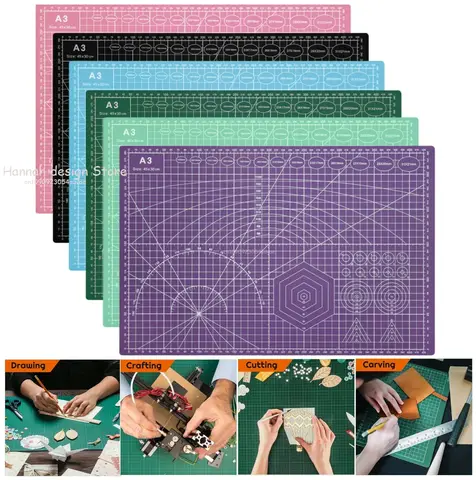 A3 셀프 힐링 재봉 매트 – 9인치 x 6인치 커팅 매트, 바느질 공예용 도마, 취미 원단 스크랩북 프로젝트