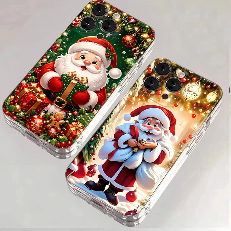 Cute Santa Claus Christmas Gift Phone Case For Xiaomi Redmi 17 15C 14C 13C 12C Redmi Note 15 14 13 12 11 10 15 Pro Plus 5G Cover