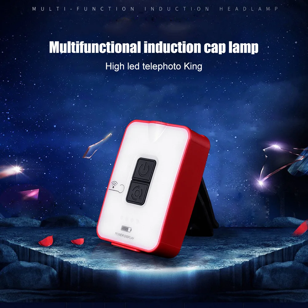 XPG+COB Induction Headlight 1200mAh LED Smart Sensor Light USB/Type-C Rechargeable Lightweight 2 Gear for Travel Hiking