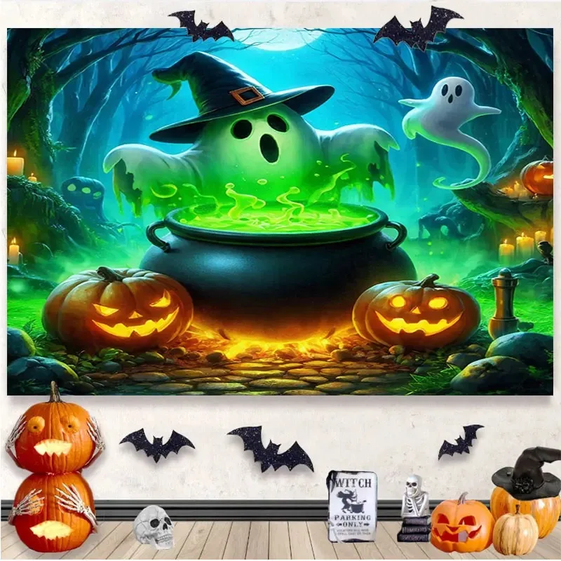 1Pcs Halloween Wall Tapestry Halloween Pumpkin Home Decoration  decoration Wall Hanging  Background Cloth