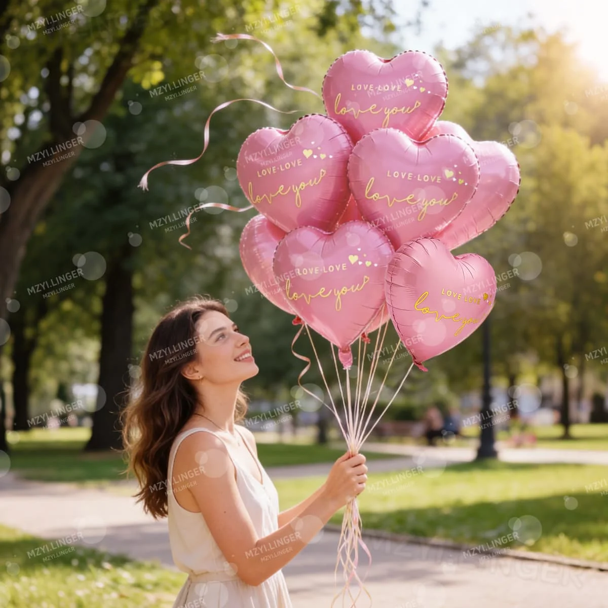 18 Zoll 'Love You' Liebesballon, Dekoration für Valentinstag, Hochzeitstag, Geburtstagsfeier, Atmosphäre-Dekoration – Detail 5