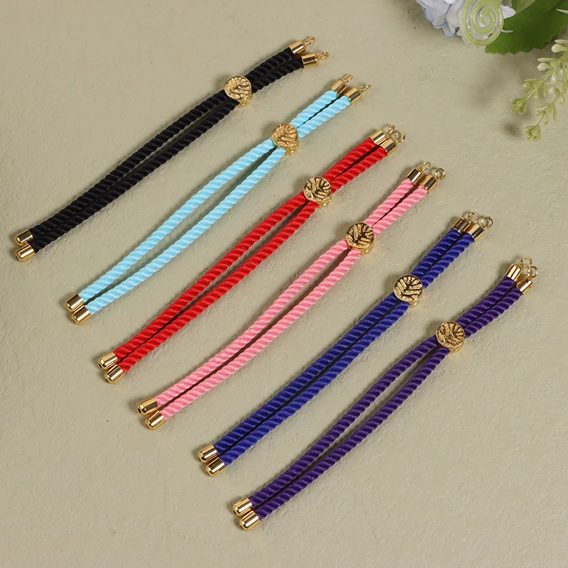 5Pcs Nylon Twisted Cord Bracelet Ropes Adjustable Braided Cord For DIY Bracelet Jewelry Making
