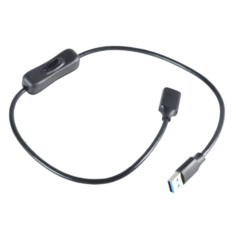 Easy Control Power Switching Cord USB Male to Female Extension Cable with Power Button for Desktop Computer Laptop