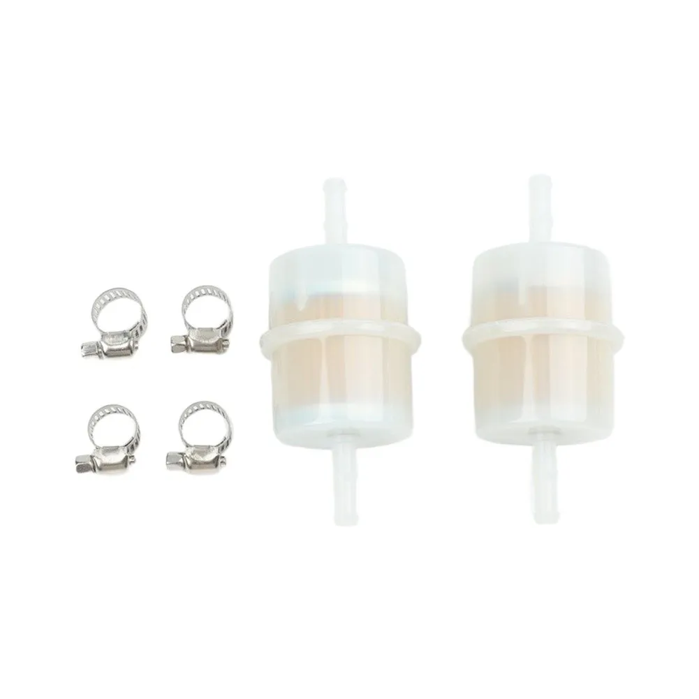 Lawn Mower Maintenance White Fuel Filter Inline Replacement Filter Plastic Construction Tool-free Installation