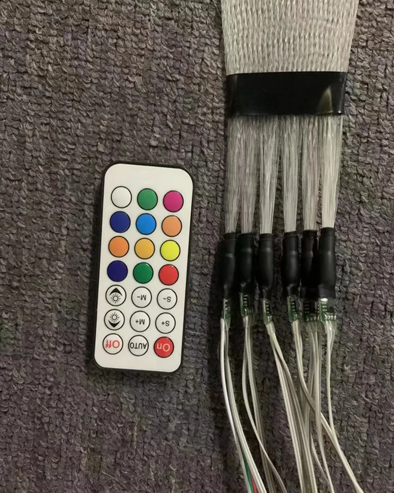 5M RGB LED elastyczna wstążka 5V-12V siateczka światła jaśniejsze kolorowe Fita z włókna optyczne USB siatka świecąca DIY sufit — zdjęcie 7