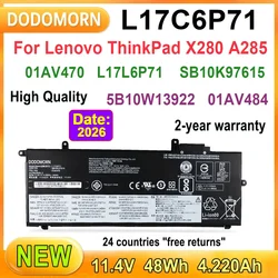 New L17C6P71 Laptop Battery For Lenovo ThinkPad X280 A285 Series SB10K97619 01AV470 01AV471 L17M6P71 L17L6P71 SB10K97617 48Wh