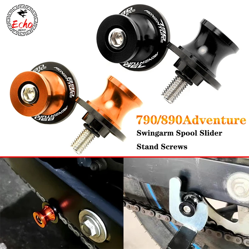 10MM Bolts Motorcycle For Ktm 790 890 Duke Adv Adventure 790Adventure 890Adventure Swingarm Spools Slider Swing Screw Sliders