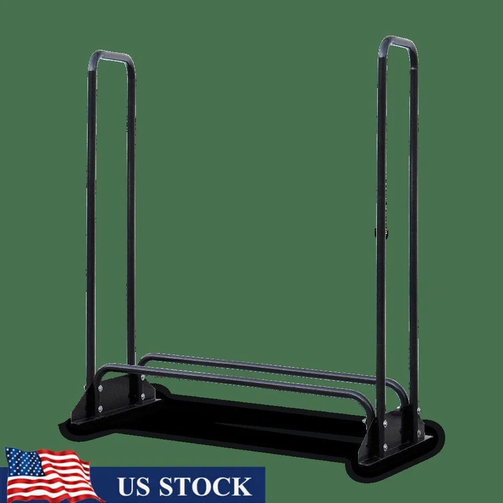 

48 Inch Heavy Duty Firewood Rack Sturdy Steel Storage Weather Resistant Easy Assembly Up to 1/2 Face Cord Tubular Design