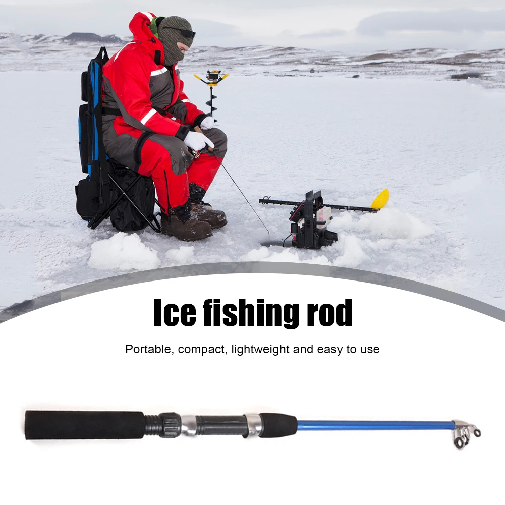 74/110cm Winter Ice Fishing Rod Pole Portable Winter Fishing Rods Fish Pole for Fisherman Angler Fish Accessories