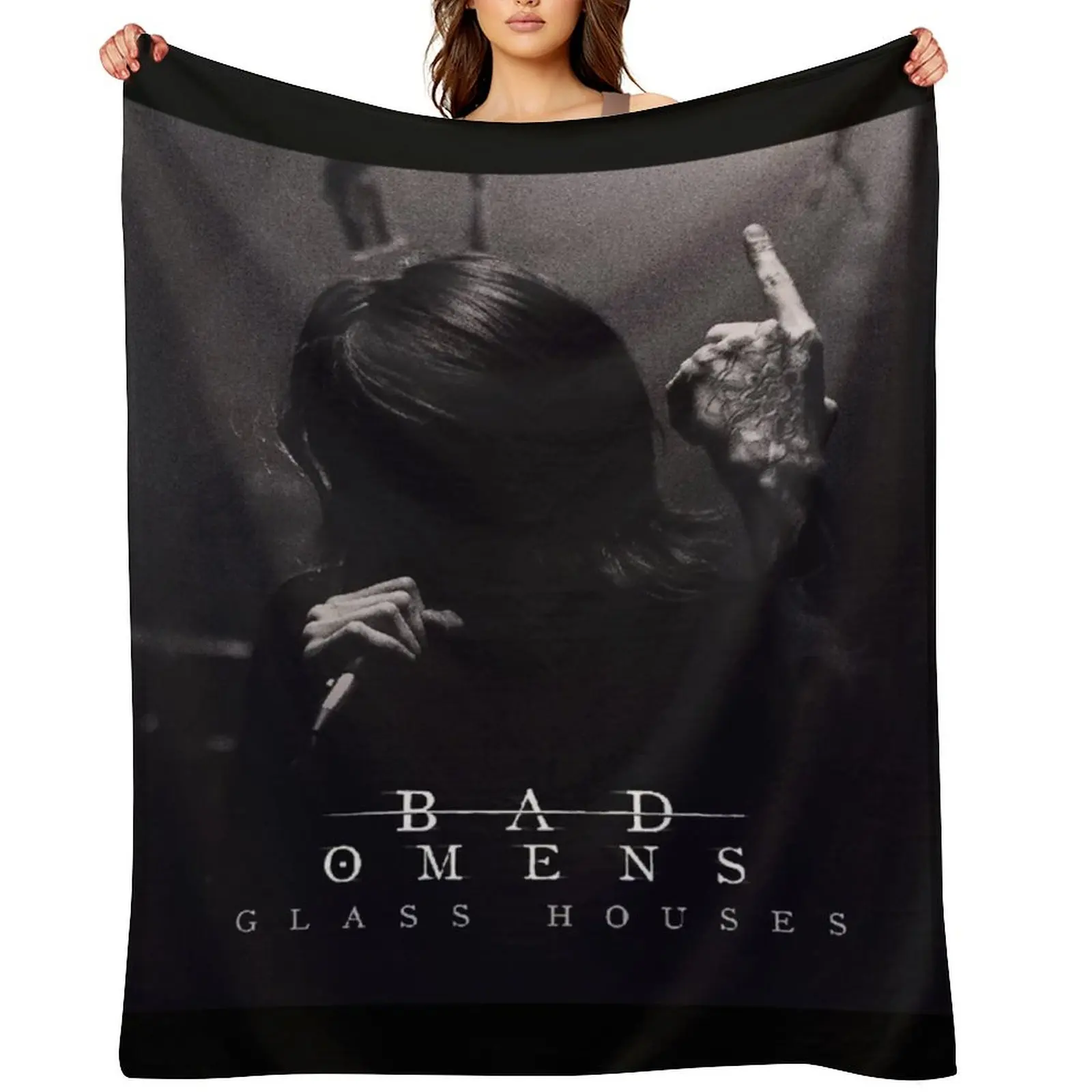 

Bad Omens - Glass Houses Throw Blanket Blankets Sofas Of Decoration blankets ands Loose Luxury Designer Blankets