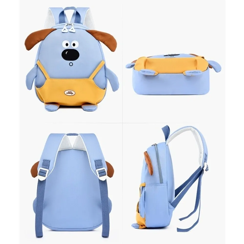 Cute Cartoon Puppy Backpack Large Capacity Adjustable Strap Students Backpacks Zipper Ins Style Girls School Bags Gift