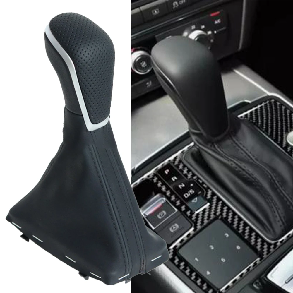 Leather Gear Shift Knob with Boot for A7 For A6 PA Style for c7 2016 2018 Stylish Upgrade for Your Driving Experience