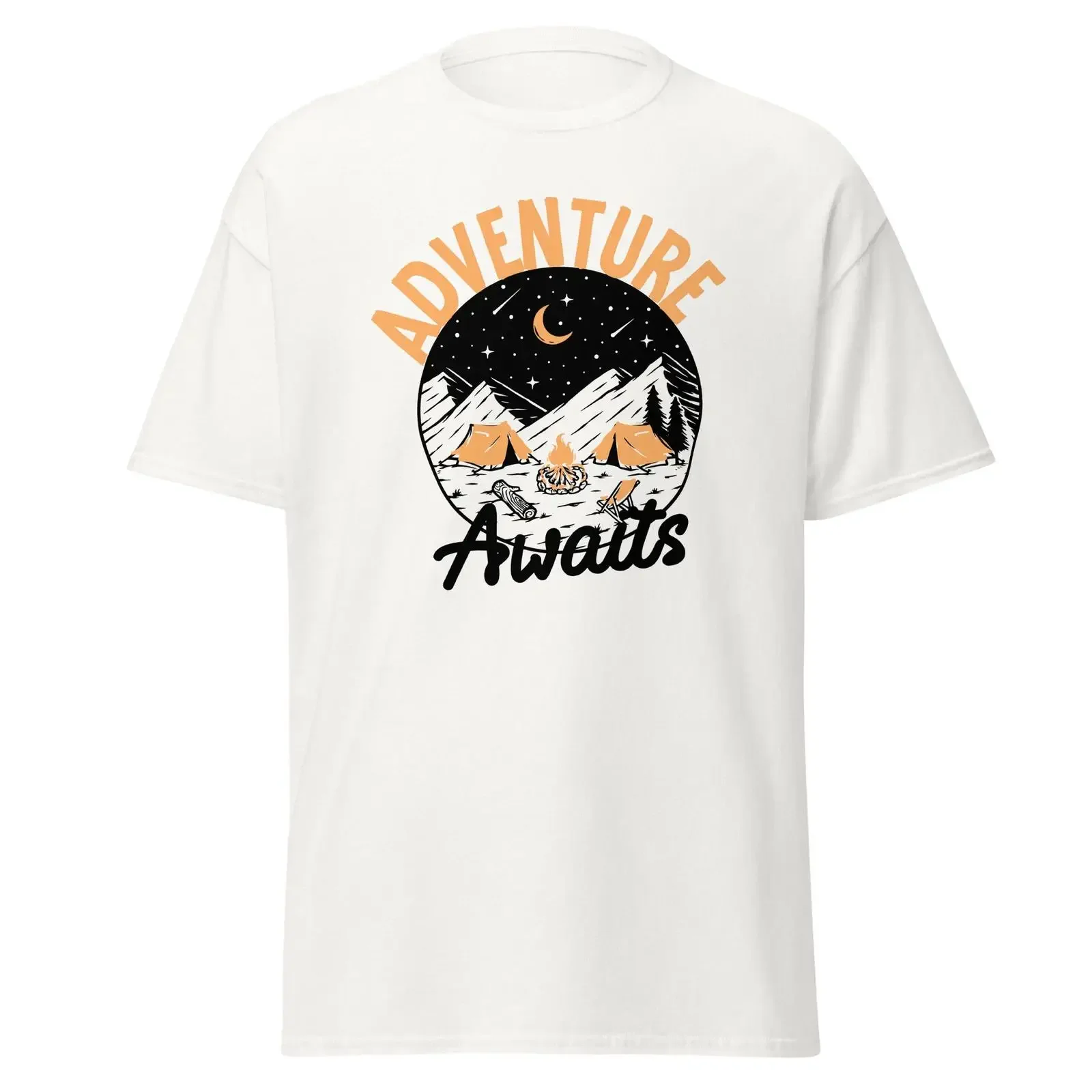 Adventure classic tee Hiking Camping Travel Outdoors Tent Backpacking vintage Washed graphic Breathable streetwear Stretched