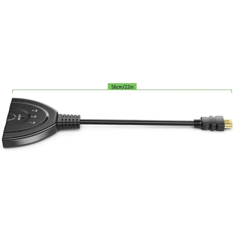Classic--Compatible 1080P Switcher With 3 Ports Automatic/Manual For Gaming Consoles And Blu-Ray Player Support