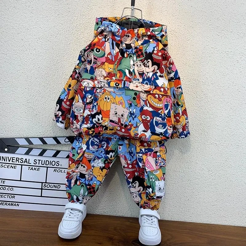 Boys Spring and Autumn Set Fashion 2024 Children\'s Clothing Suit Baby Clothing Fashionable Casual Jacket Pant Two Piece Set