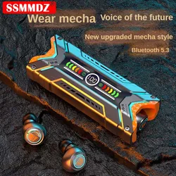 New Upgrades M48 Mecha Wireless Headset Bluetooth 5.3 Binaural Gaming Headphone Touch Control Mini Earphone for All CellPhones