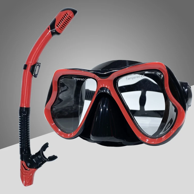 Tauchmasken für Erwachsene, Schnorchel-Atemschlauch-Set, Brille für Damen und Herren, rutschfeste Schnallenmasken – Detail 13